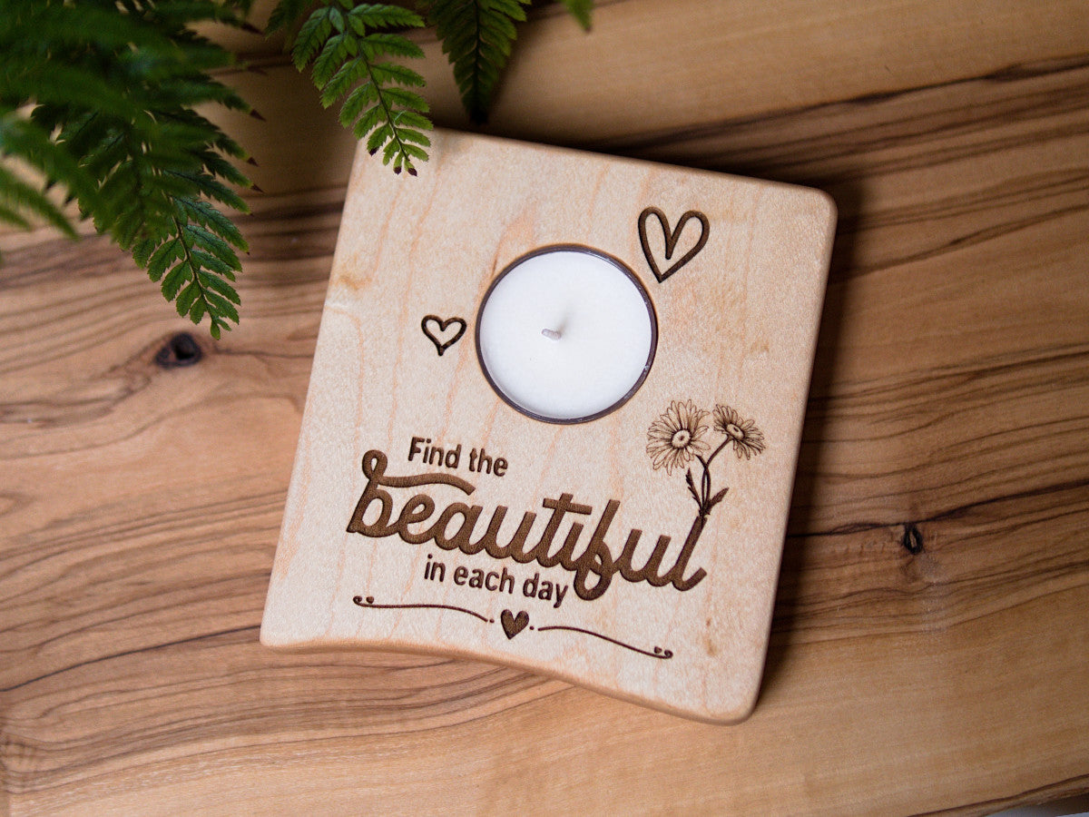 Accents Collection - Affirmation tealight candle holders