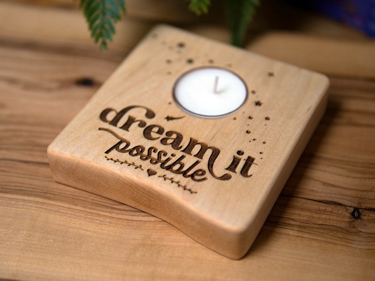 Accents Collection - Affirmation tealight candle holders