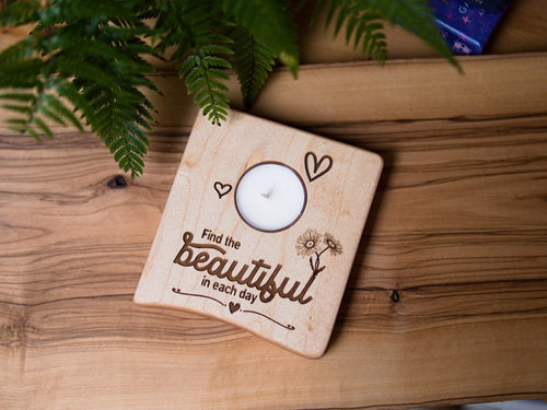 Affirmation tealight candle holders