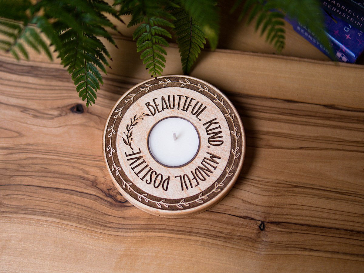 Accents Collection - Affirmation tealight candle holders