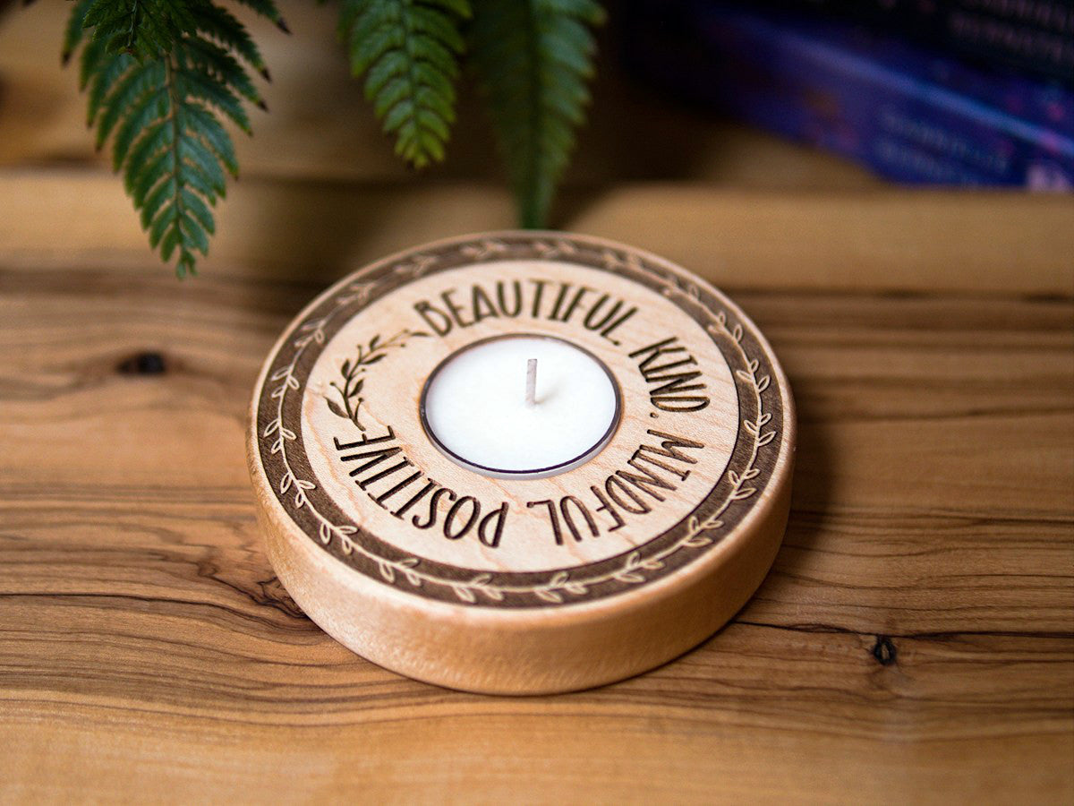 Accents Collection - Affirmation tealight candle holders